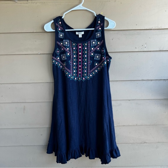 Style & Co. Sleeveless Boho Dress - Size MP - Summer Casual Ruffle - Picture 2 of 6